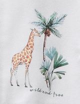 NINI Jacke Giraffe Kapuze grau 56 (Neugeborene) - 1