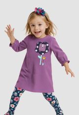 Kleid Mädchen lila 104 - 3