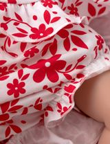 Baby Sweets 3 Teile Set Floral rot Newborn (56) - 6