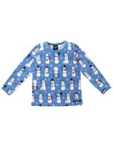 Villervalla Langarmshirt Schneemann blau 92 (18-24 Monate) - 0