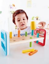 Hape 10 Teile Klopfbank Holz 23x10,7x10,2 cm 12+ Monate bunt - 2