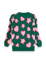 Denokids Hearts Strickpullover Mädchen gruen 110 - 1