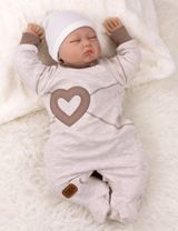 Baby Sweets Strampler Herzen beige 9 Monate (74) - 1