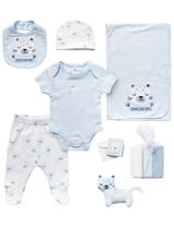 Rock A Bye Baby Boutique 10 pièces Ensemble Chat Blanc - 0
