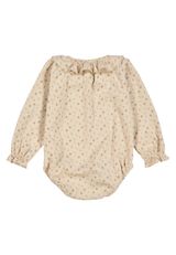 Müsli by Green Cotton Langarmbody Blumen beige 56 - 1