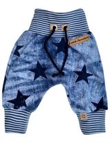 Land-Juwelen Pantalon Étoiles Jeans Fait main Bleu Naissance (56 cm) - 0