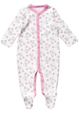 Aptex 51053163 Strampler mit Teddy-Print rosa 74/80 (9-12 Monate) - 0