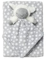 Snuggle Tots 2 pièces Ensemble Mouton Étoiles 75x75 cm Gris - 0