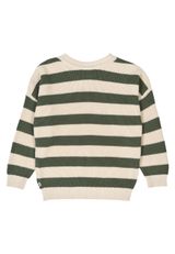 Müsli by Green Cotton Strickpullover Streifen creme 86 - 1