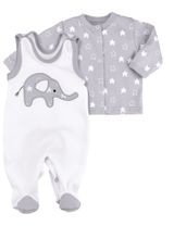 Baby Sweets 2 Teile Set Little Elephant Sterne weiß 9 Monate (74) - 0