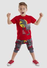 Zweiteiler Jungen rot 128 - 6