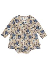 Müsli by Green Cotton Bodykleid Blumen beige 74 - 0