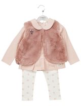 Lily & Jack 3 pièces Ensemble Fraises Volant Beige - 1
