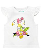 VENERE Shirt Tukan Rüschen weiß - 0