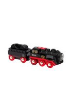 Brio 3 Teile Holzeisenbahn Dampflok mit Wassertank World CE-zertifiziert 18,1x5,1x3,7 cm 3+ Jahre schwarz - 0