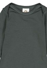 Müsli by Green Cotton Langarmbody Unifarben dunkelgruen 92 - 2