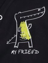 NINI Wickelbody Krokodil schwarz 56 (Neugeborene) - 1