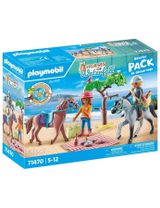 Playmobil 43 Teile PLAYMOBIL® Reitausflug an den Strand Horses of Waterfall 11,5x8,5x14 cm 4+ Jahre bunt - 0