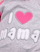 Baby Sweets Strampler I love Mama Bommel grau 62 (0-3 Monate) - 2