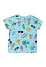 Villervalla T-Shirt Alloverprint hellblau 140 - 1