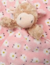 Snuggle Tots 2 pièces Ensemble Girafe Floral 75x75 cm Rose - 1