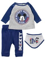 Disney 3 Teile Set Mickey Mouse blau 56/62 (0-3 Monate) - 0