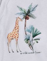 NINI Wickelbody Giraffe grau 56 (Neugeborene) - 1