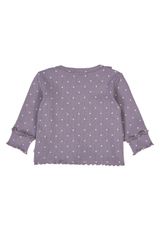 Müsli by Green Cotton Babylangarmshirt Punkte lila 74 - 1