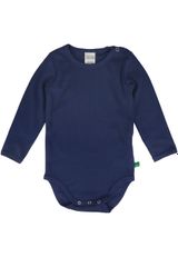 Fred s World by Green Cotton Langarmbody Unifarben blau 74 - 0