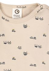 Müsli by Green Cotton Babylangarmshirt Alloverprint beige 74 - 2
