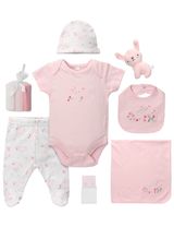 Rock A Bye Baby Boutique 10 Teile Set Hase weiß 50/56 (Neugeborene) - 0