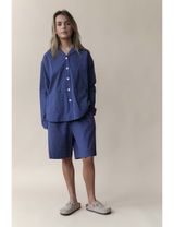 STUDIO FEDER Hemd navy/weiß Small - 2