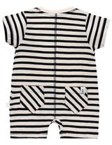 Ebbe Kids Strampler Streifen beige 74 (6-9 Monate) Offwhite stripe - 1