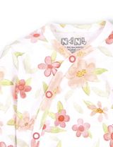 NINI Wickelbody Blume weiß 56 (Neugeborene) - 1