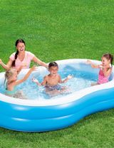 Bestway Familienpool 2-Ring Wasserkapazität 544 Liter 262x157x46 cm 3+ Jahre blau - 3