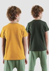 2er Pack T-Shirt dunkelgruen 104 - 8