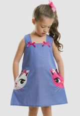 Kleid Mädchen dunkelblau 92 - 4