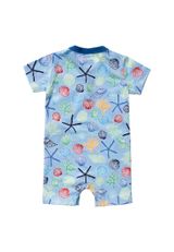 Villervalla Kurzarmbody Muscheln hellblau 56 - 1