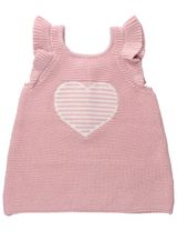 Rock A Bye Baby Boutique 2 Teile Set Herz Strick rosa 56/62 (0-3 Monate) - 2