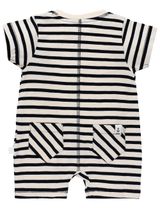 Ebbe Kids Strampler Streifen beige 68 (3-6 Monate) Offwhite stripe - 1