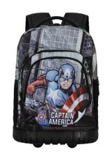 Marvel Captain America Defender-FAN GTS Trolley Rucksack 32x47x25 cm schwarz multicolor Onesize Kinder - 2