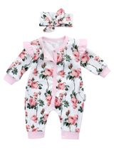 Baby Sweets 2 Teile Set Schleife Floral rosa - 1