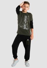 Sweat-Pants Set dunkelgruen 104 - 7