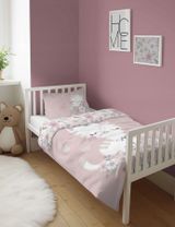 DETEXPOL 2 pièces Linge de lit Chat Floral 135x100 cm Rose - 2