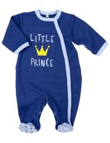 Baby Sweets Strampler Krone Little Prince blau 56 (Neugeborene) - 0