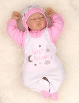 Baby Sweets 3 Teile Set Sweet Dreams Mädchen Sterne weiß 6 Monate (68) - 4