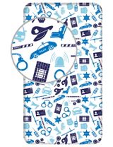 Aptex Drap-housse Police 90x200 cm Bleu - 0