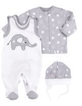 Baby Sweets 3 Teile Set Elefant Little Elephant Sterne weiß 3 Monate (62) - 0