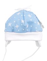 Baby Sweets Mütze Let It Snow Schneeflocke blau 56 (Neugeborene) - 0