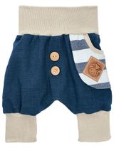 GrinseHasi Hose Streifen Handmade blau 0-3 Monate (62) - 0
